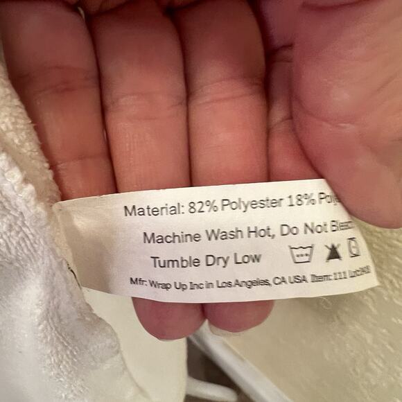 Wrap Up by VP Robe Womens Pink Floral Butterfly Rhinestones Terry Soft Short USA - Picture 8 of 8